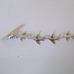 Cardigan Sweater Blouse Shawl Clips Love Birds Silver